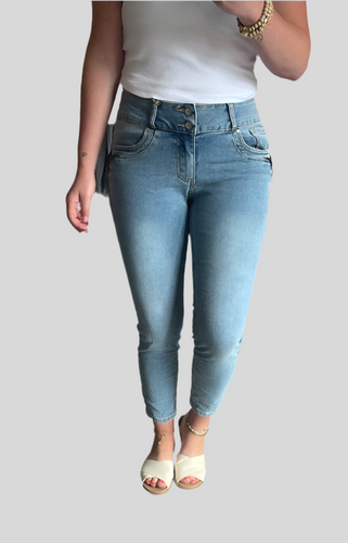 Jeans Tummyless-Z 7/8 stretch denim BUENA VISTA