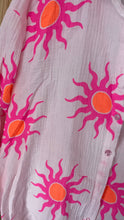 Laden Sie das Bild in den Galerie-Viewer, Bluse „Neon Sun“ – Pink / Orange Gr L &amp; XL