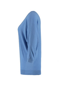 Pullover Basic summer-blue CURVY (40/42 bis 52)