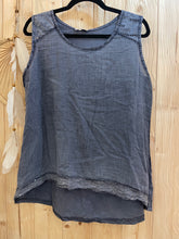 Laden Sie das Bild in den Galerie-Viewer, Top mit Pailletten Navy Gr S/M